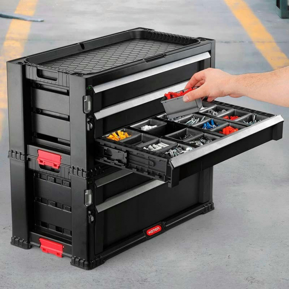 Ящик для инструмента, 2 полки, 2 Drawer Tool Chest System KETER 17199303